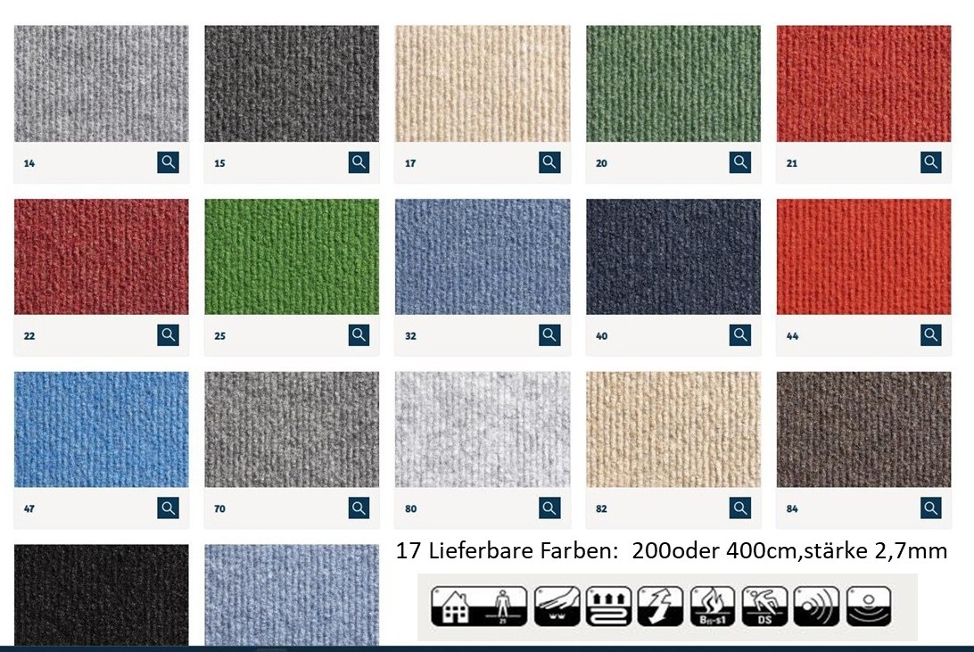 Lieferbare Farben 